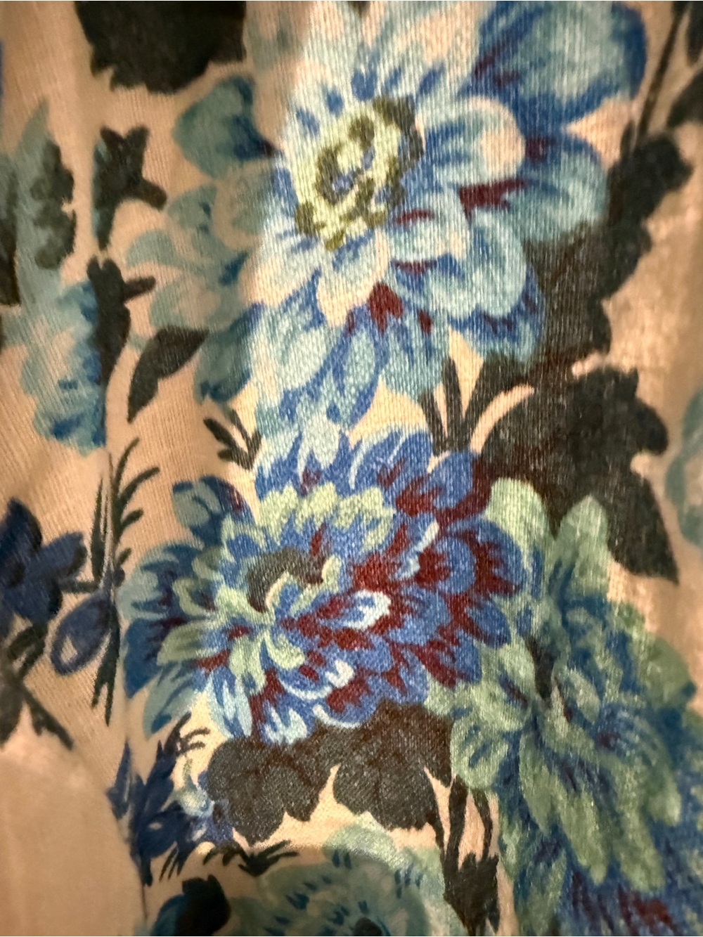 Tuckernuck Linen Floral Ruffle Skirt Blue Cream Dress NWOT XL - Picture 6 of 9